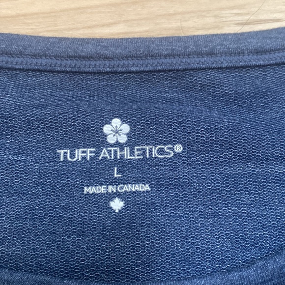 Tuff Athletics Womens L Long Sleeve Blue Shirt. Pullover. Crew neck. Heather Blu - Picture 5 of 12